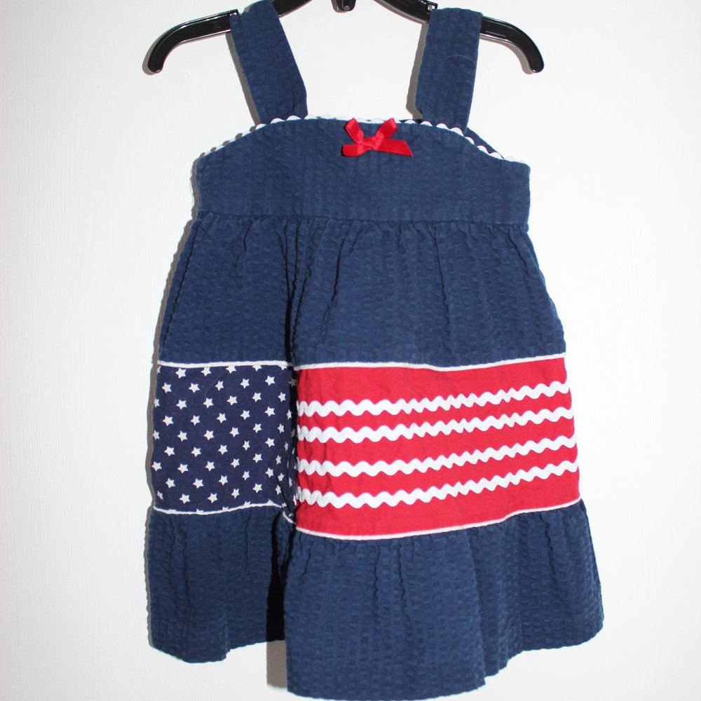 Rare, Too! Sz 24M Patriotic Stars Stripes Sundress